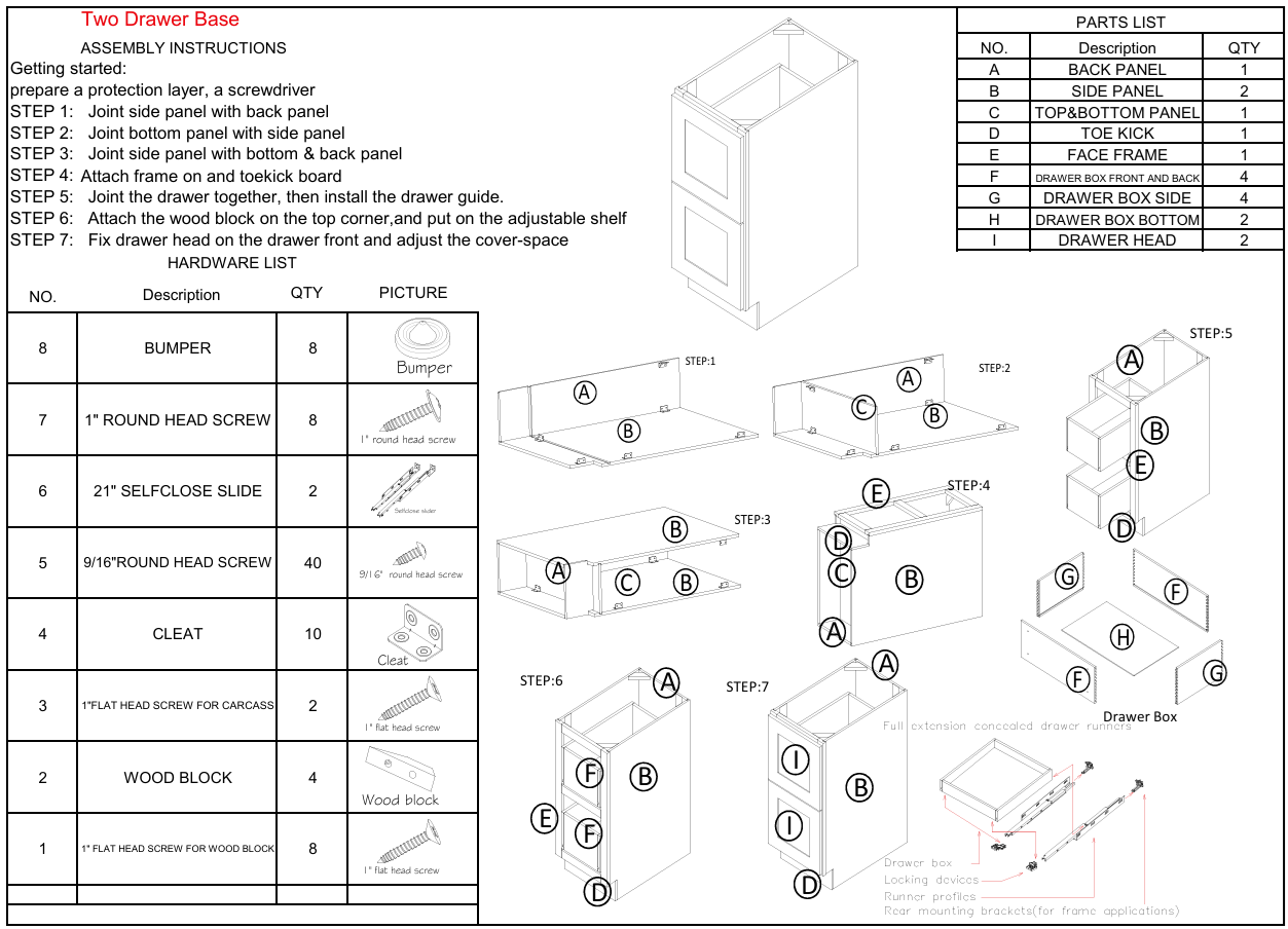 2 Drawer Base