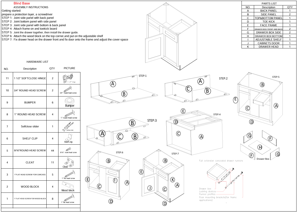 Base Blind Cabinet