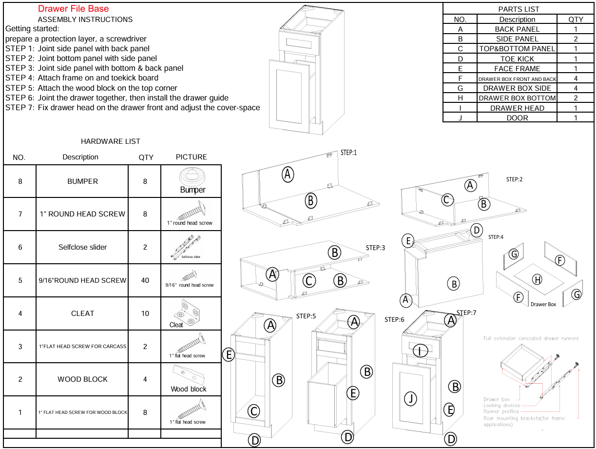 Base File Drawer