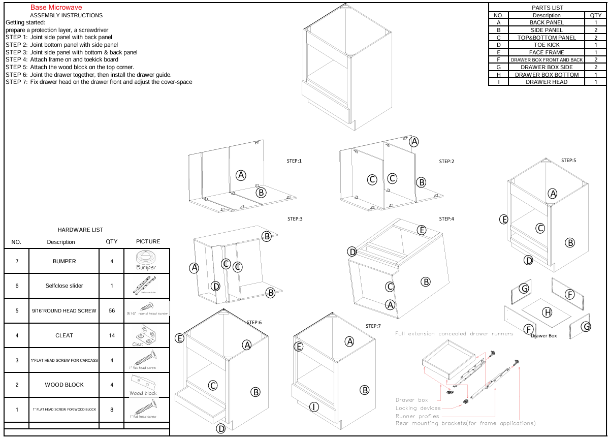 Base Microwave Cabinet