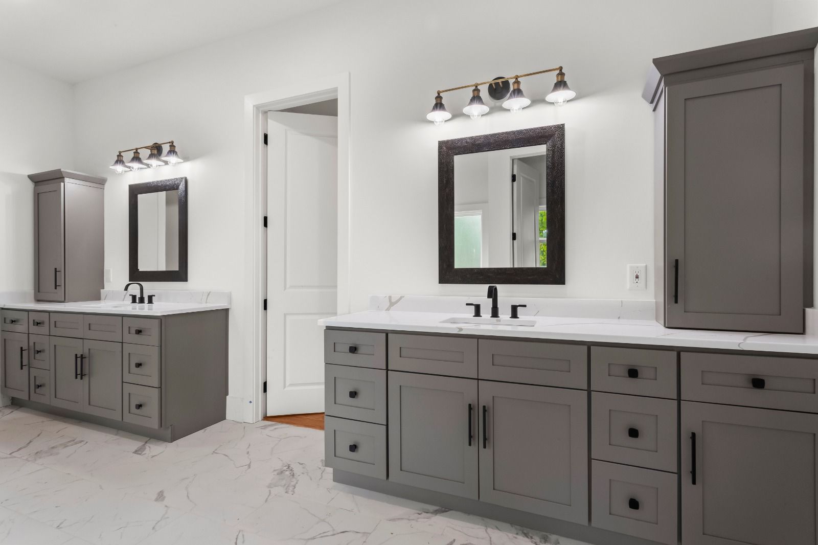 Modern grey vanity set