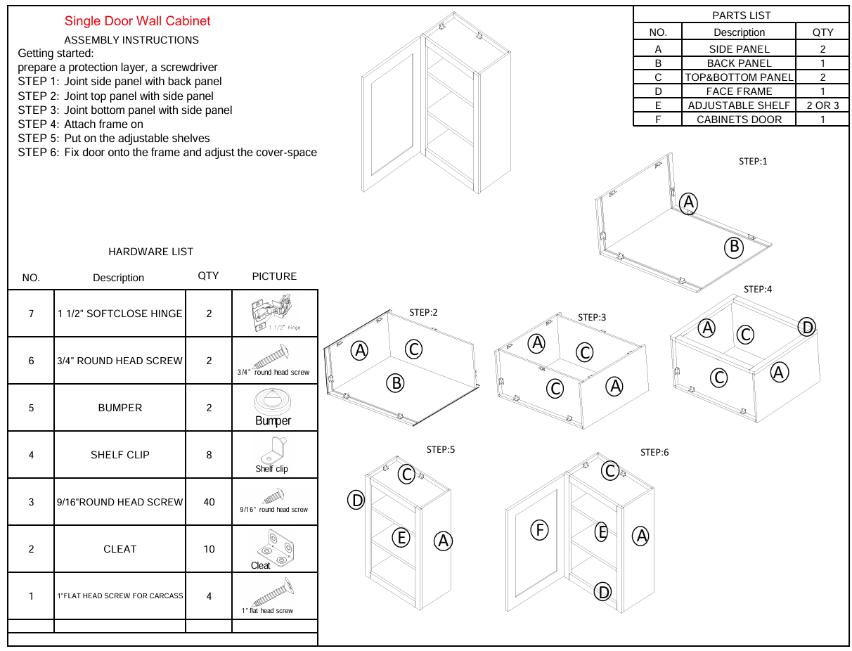 Wall Single Door