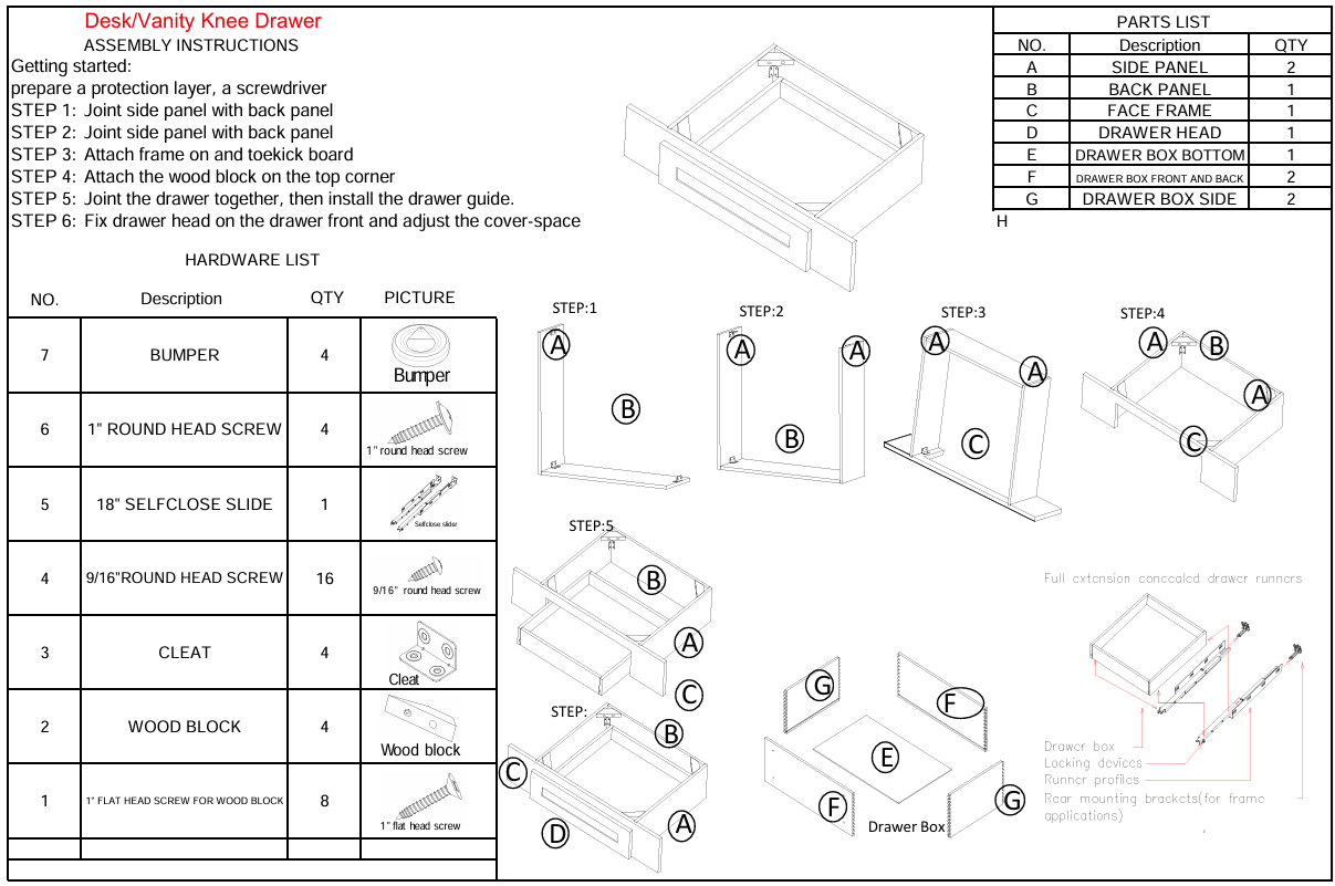 Base Desk Drawer