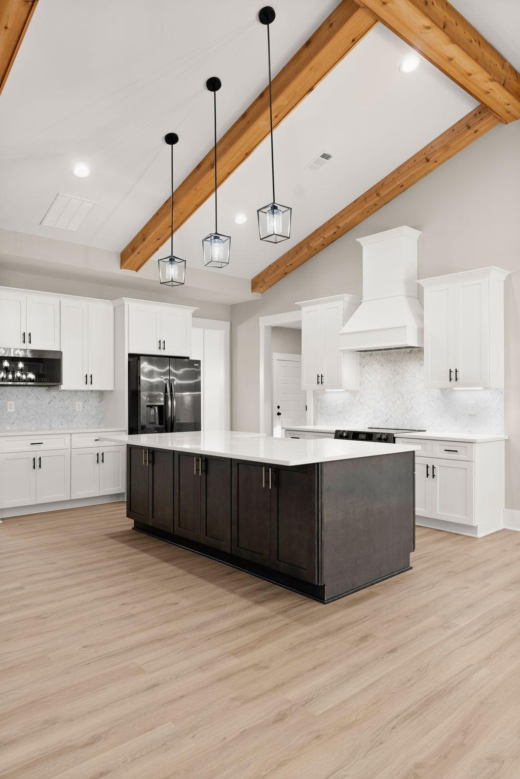 Modern Kitchen with Shaker White and Espresso